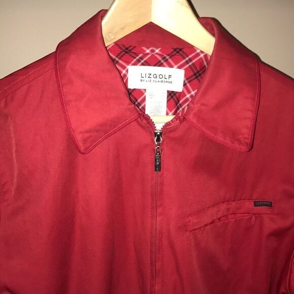 Liz Golf By Liz Claiborne Plaid Line Jacket - Sz S - Picture 3 of 8